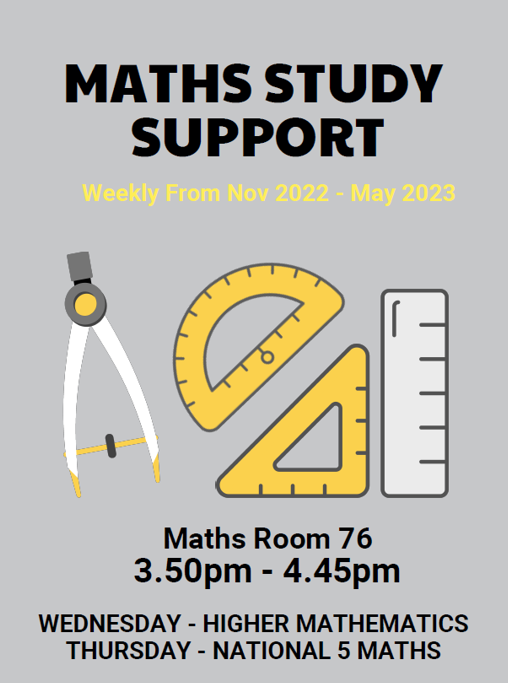 Maths Study Support poster